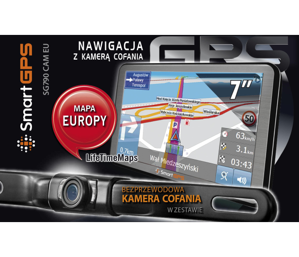 SmartGPS SG790CAM EU Z BEZPRZEWODOWA KAMERA  COFANIA 7" - 1390376 - zdjęcie 5
